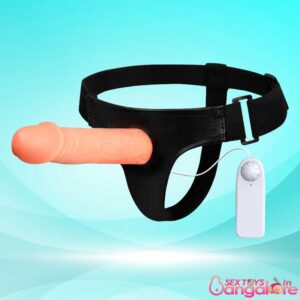 LeLuv 8 Male Hollow Vibrating Strap On SO-015