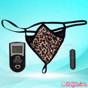 Leopard Grain Underwear Remote control Vibrating T-back VP-002