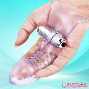 Transparent Finger Sleeve G Spot Vibrator GS-048