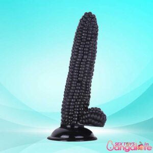 Black Corn Silicone Dildo with Suction Cup DNV-038